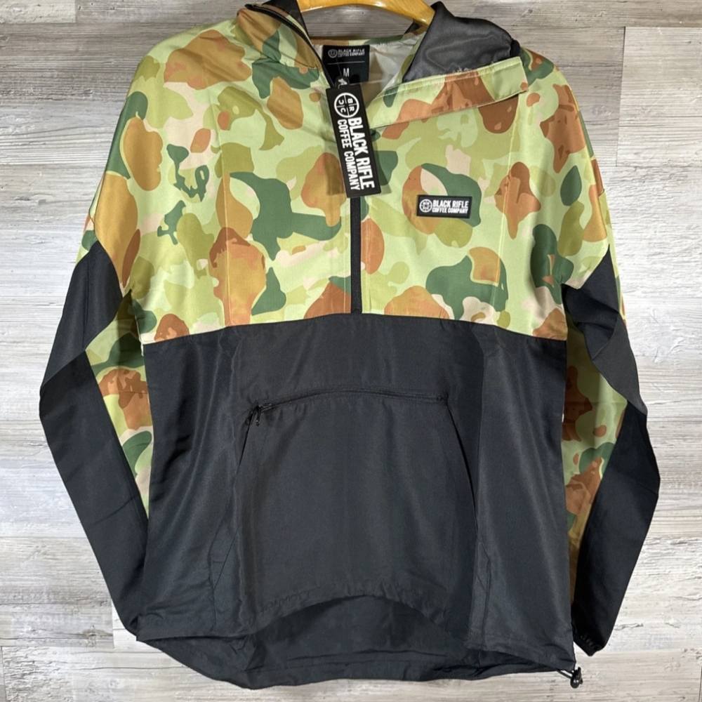 BRCC Packable Anorak Windbreaker Size Medium Frog Skin Camo Packable Jacket